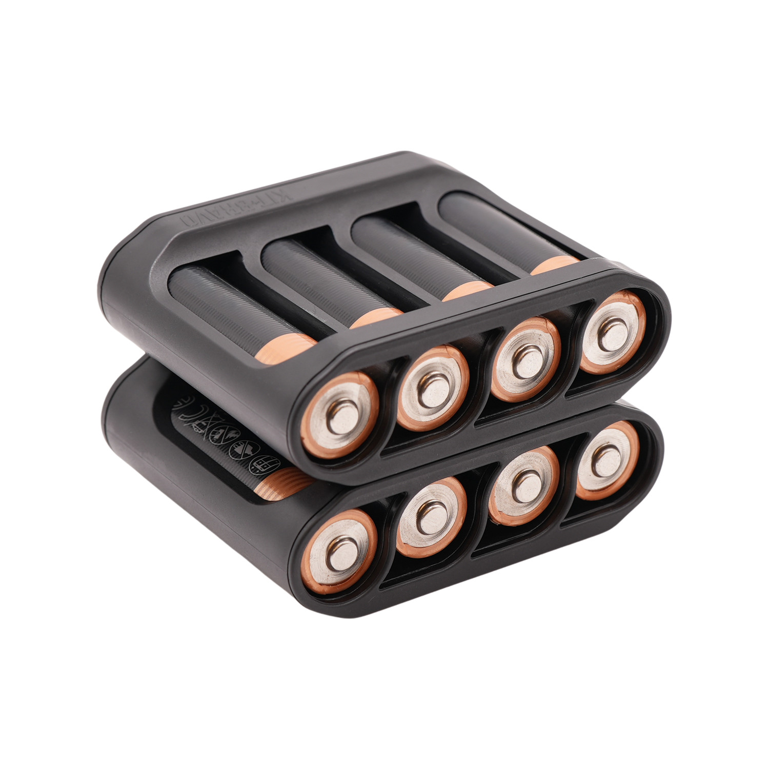MagStore™ AA Battery Organiser - 4 Cell 2-Pack 3 01 kb ms 1001 magstore aa 4 cell black 2 pack stacked loaded 3 4